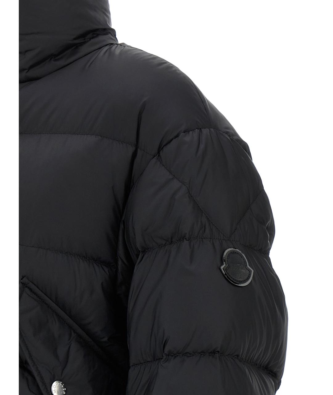 MONCLER Черный полиамидовый пуховик, фото 4