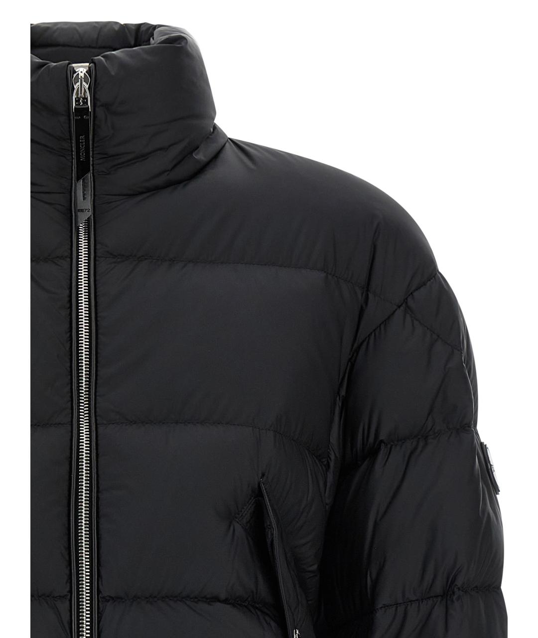 MONCLER Черный полиамидовый пуховик, фото 3