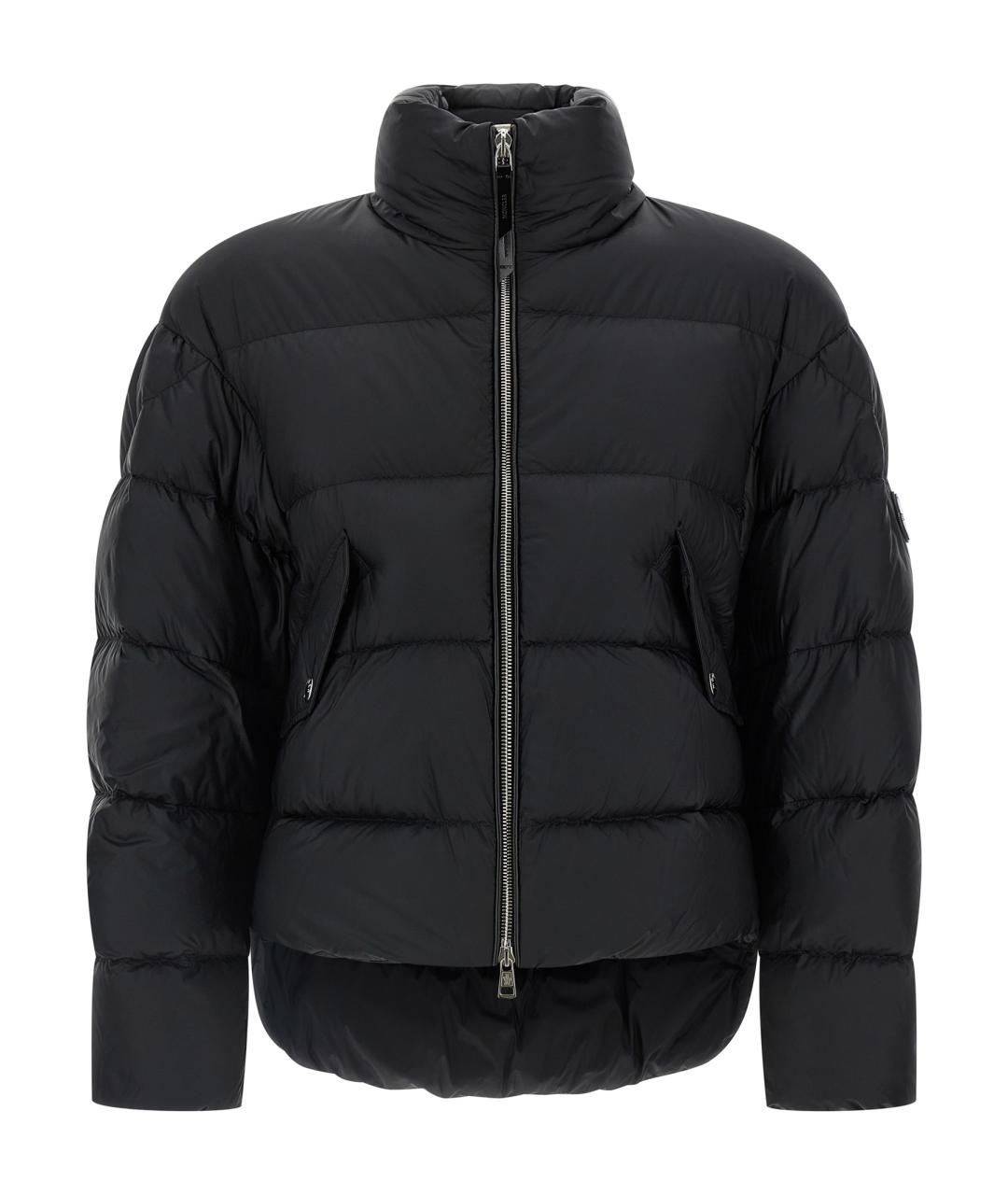 MONCLER Черный полиамидовый пуховик, фото 1