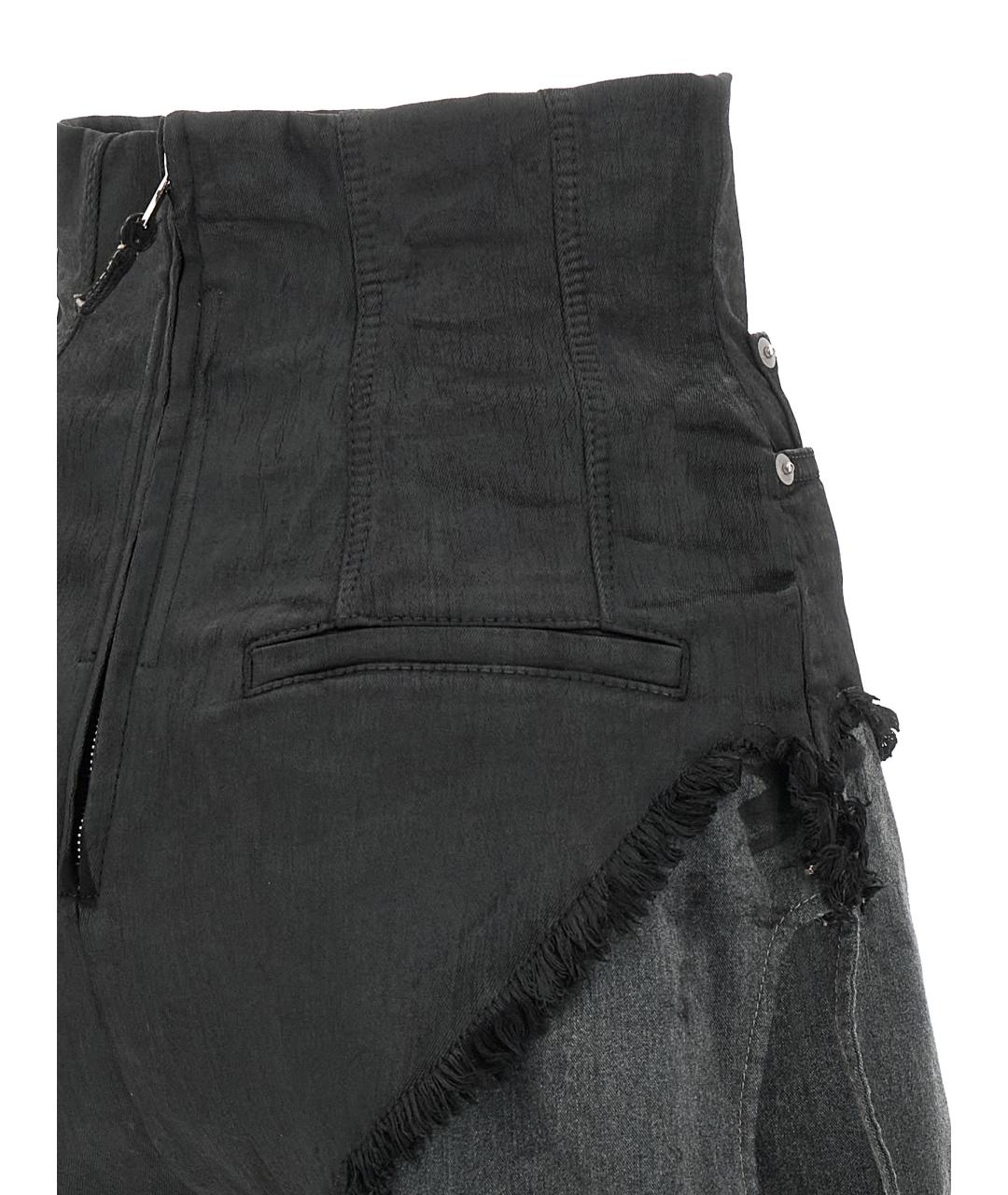 RICK OWENS DRKSHDW Черные хлопковые шорты, фото 4