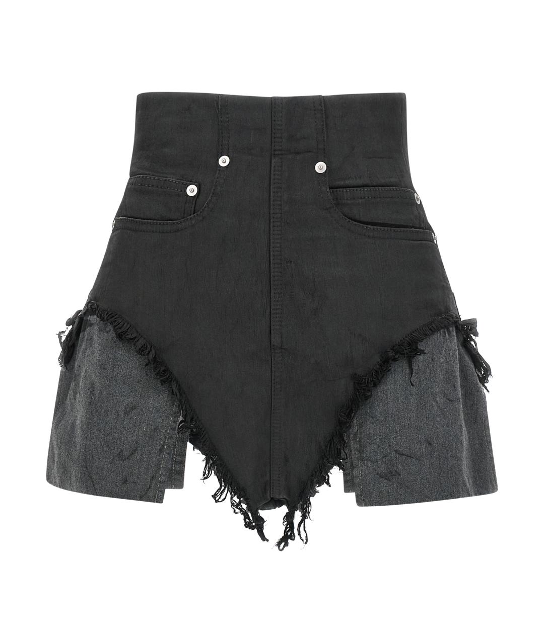 RICK OWENS DRKSHDW Черные хлопковые шорты, фото 1