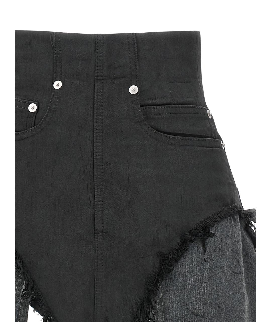 RICK OWENS DRKSHDW Черные хлопковые шорты, фото 3