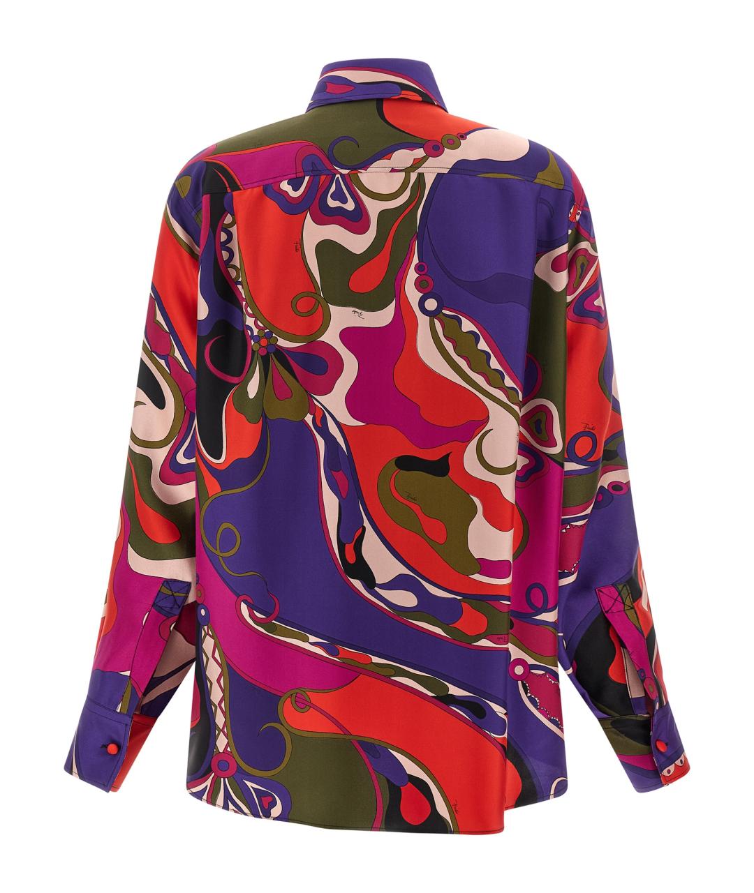 EMILIO PUCCI Мульти шелковая блузы, фото 2