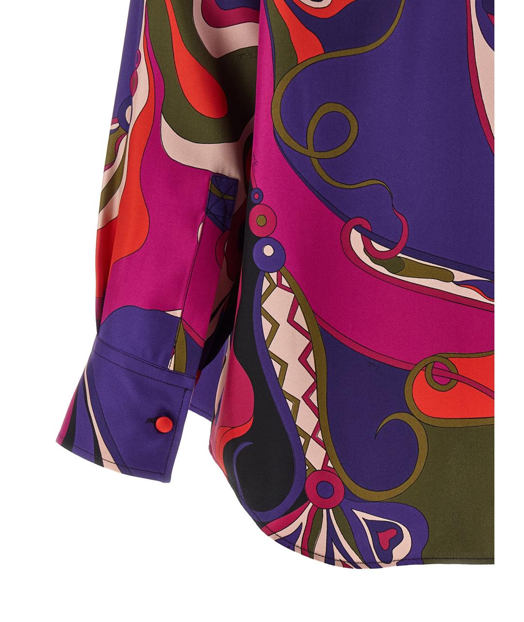 EMILIO PUCCI Мульти шелковая блузы, фото 4