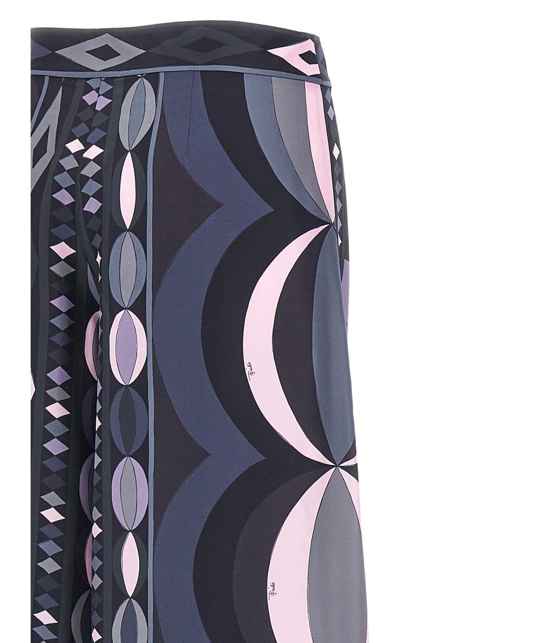 EMILIO PUCCI Мульти шелковые прямые брюки, фото 4