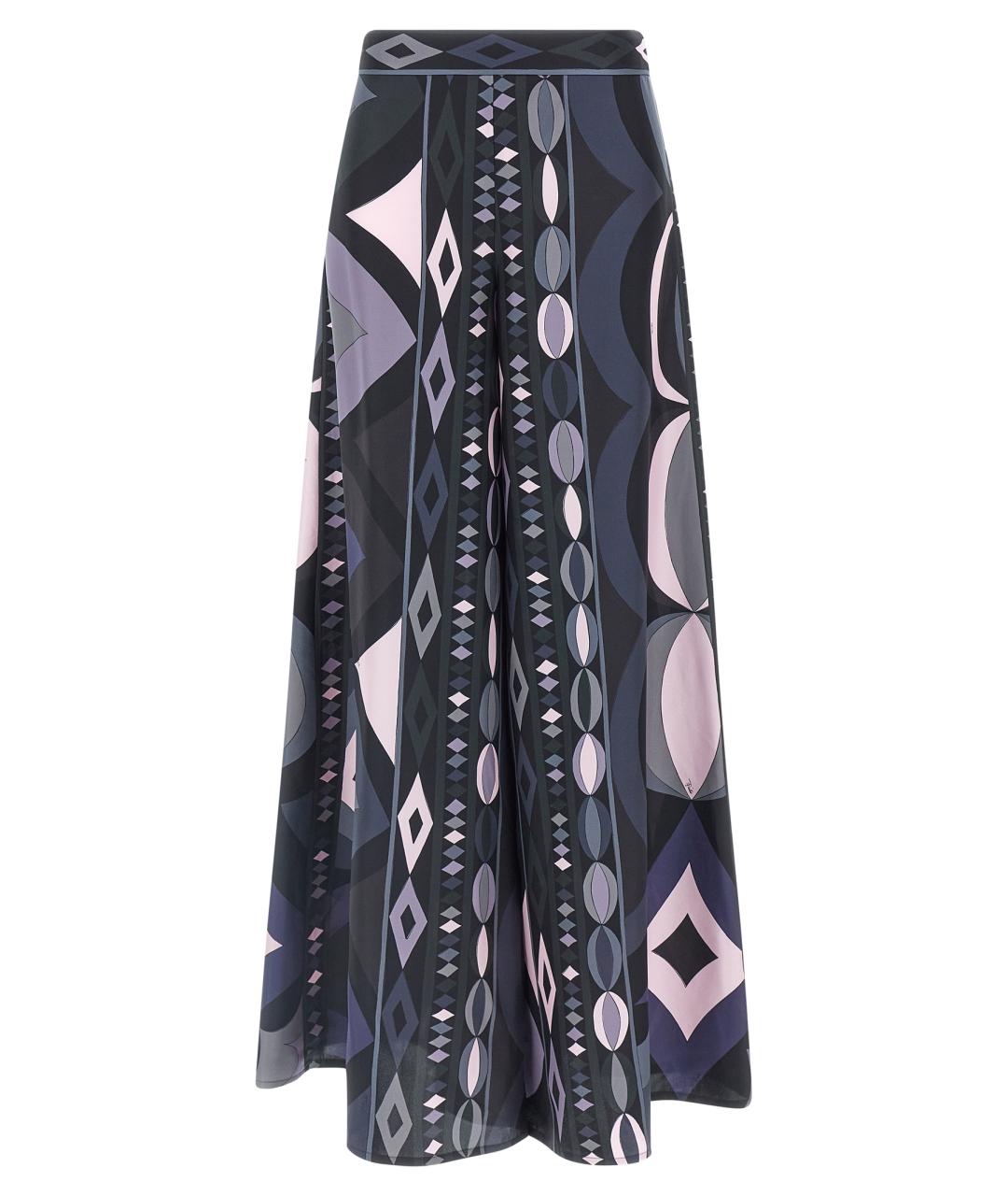 EMILIO PUCCI Мульти шелковые прямые брюки, фото 1