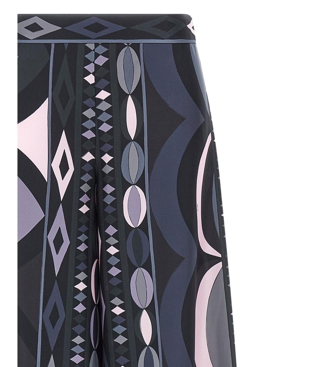 EMILIO PUCCI Мульти шелковые прямые брюки, фото 3