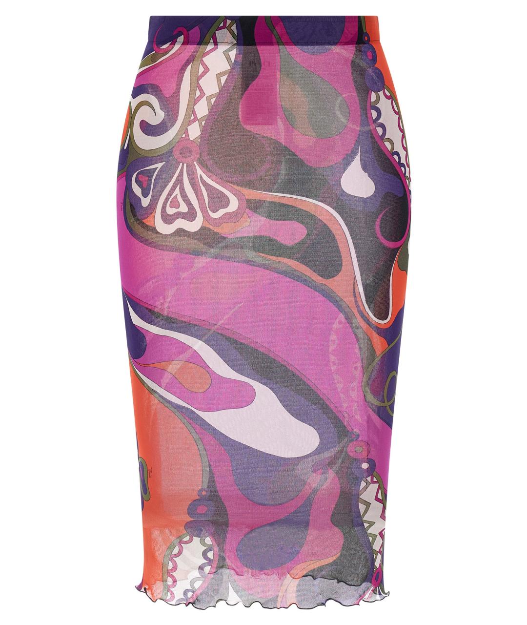 EMILIO PUCCI Мульти полиамидовая юбка миди, фото 1