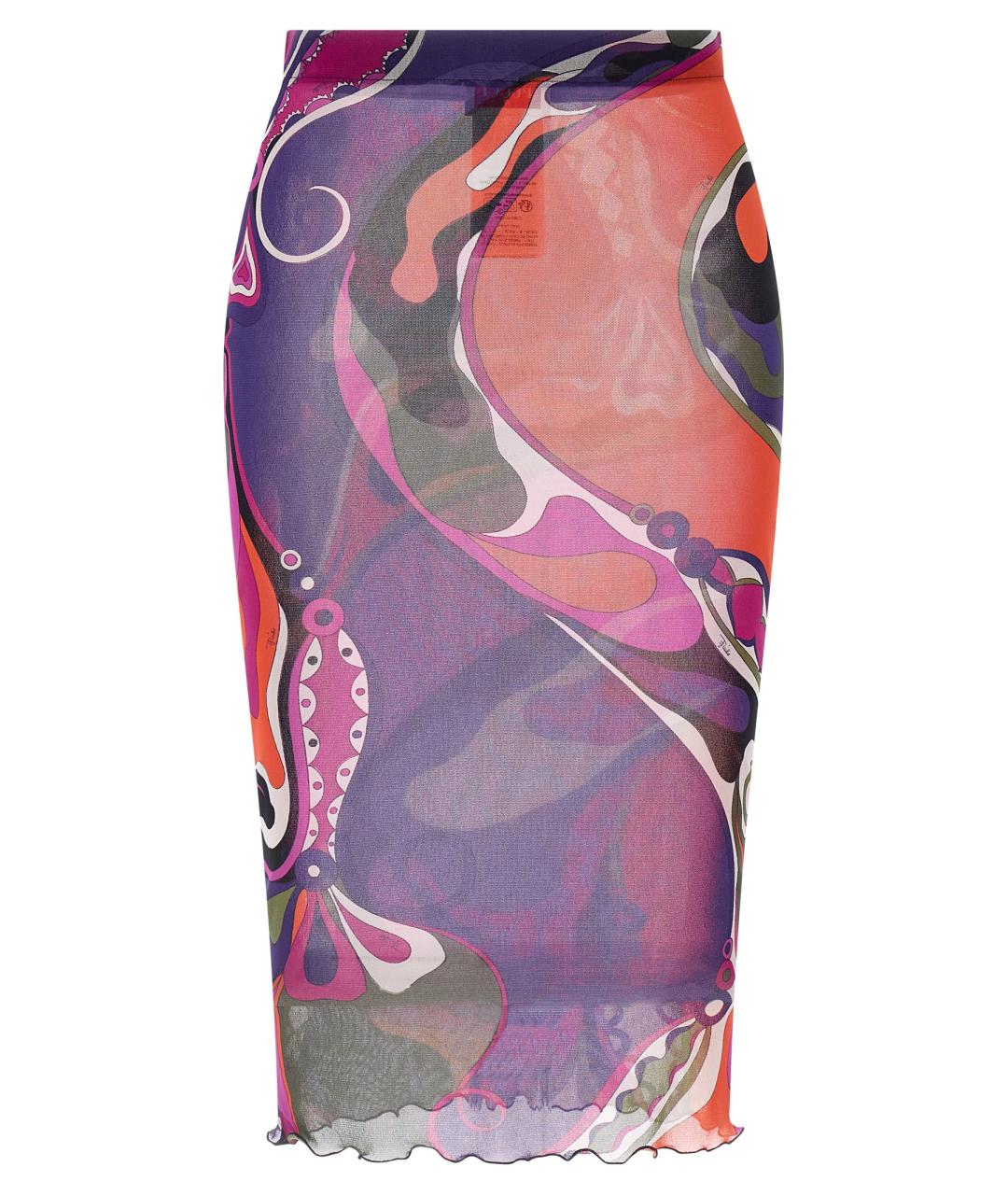 EMILIO PUCCI Мульти полиамидовая юбка миди, фото 2