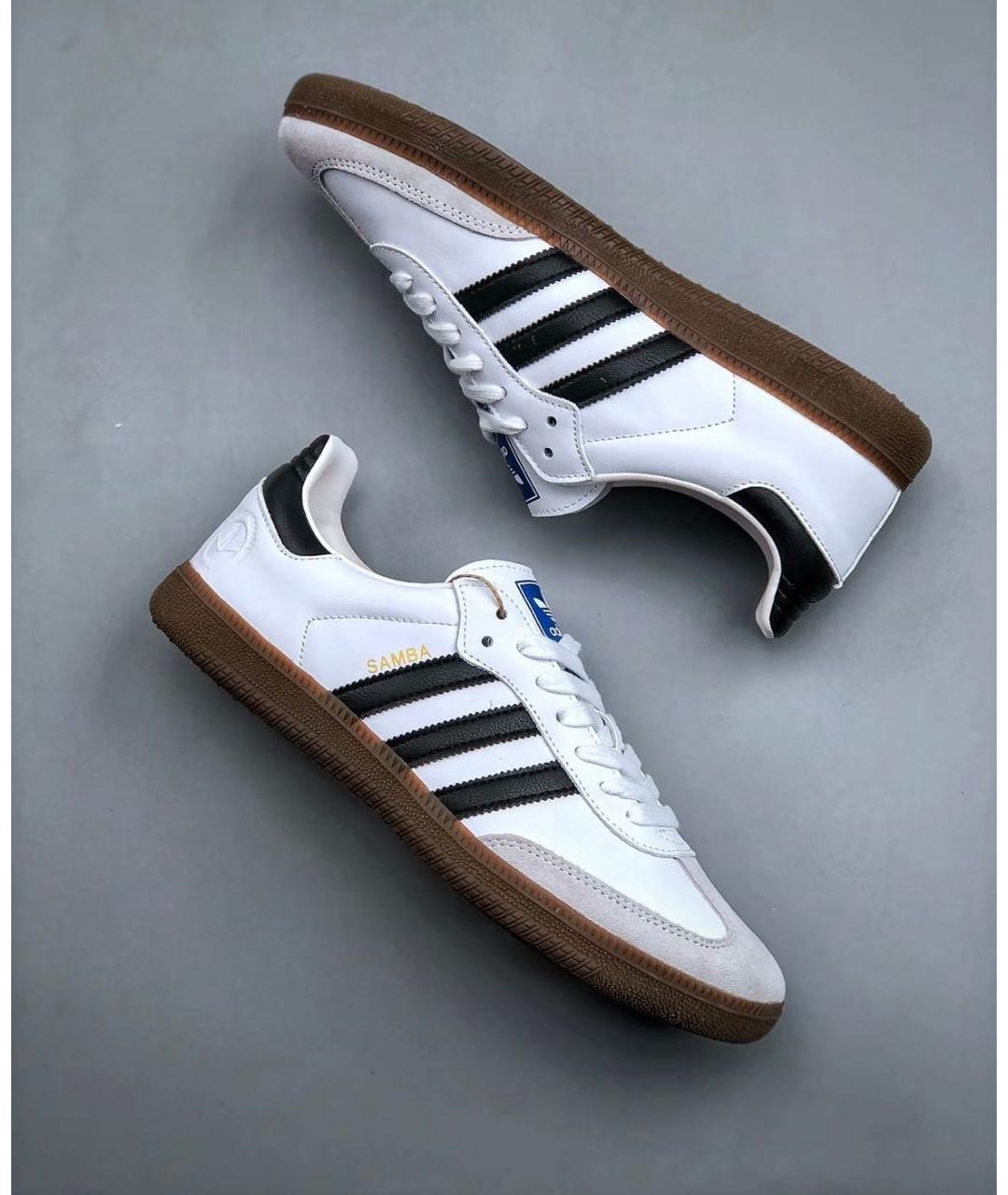 ADIDAS Белые кожаные кеды, фото 3