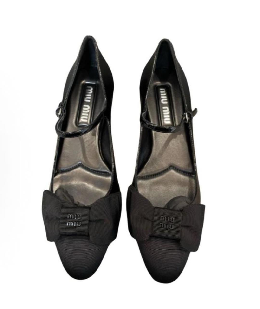 MIU MIU Черные туфли из лакированной кожи, фото 3