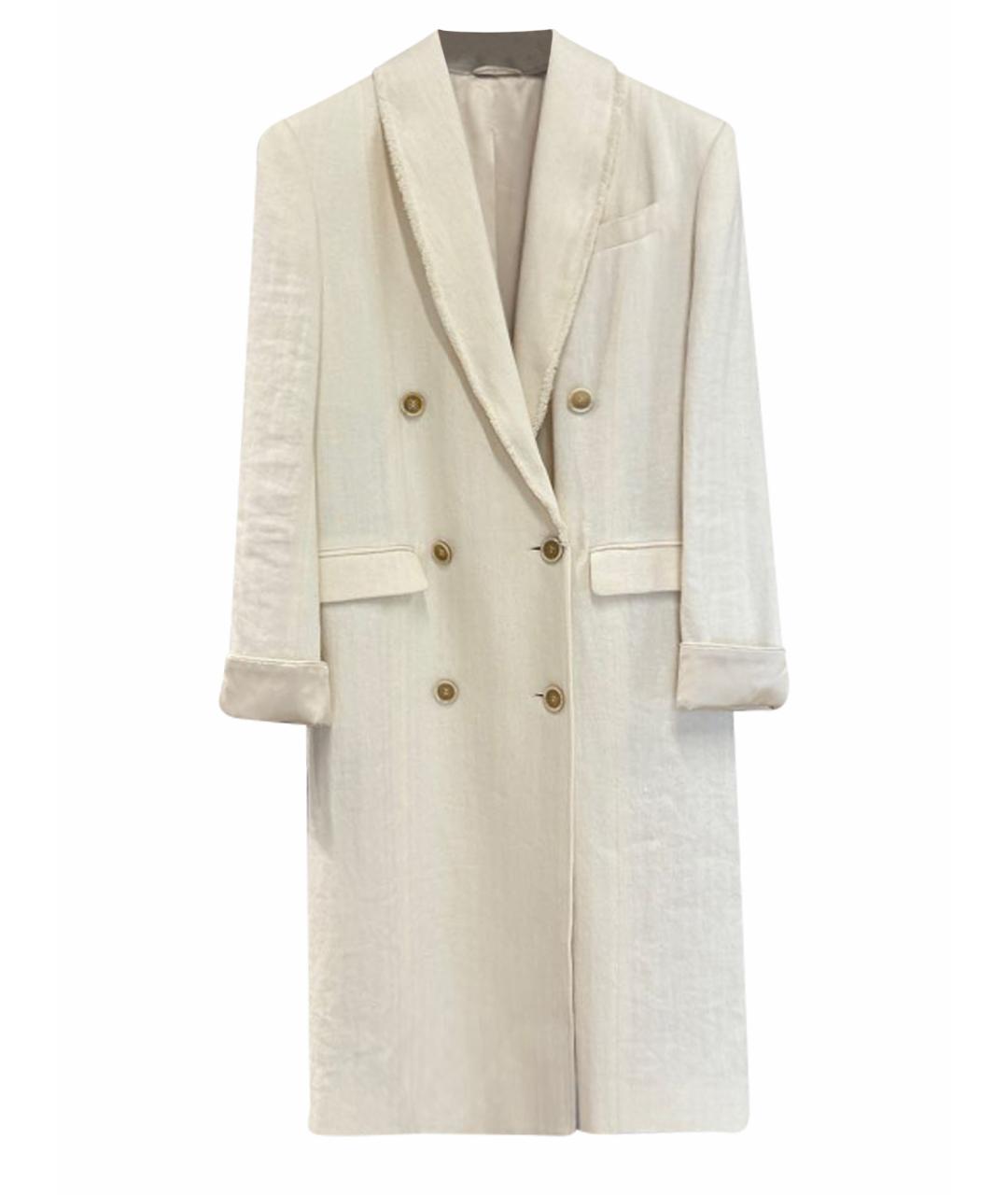 BRUNELLO CUCINELLI Бежевое хлопковое пальто, фото 1