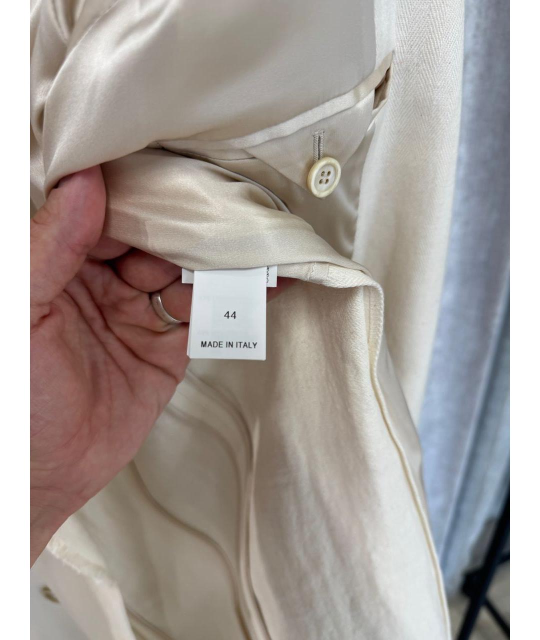 BRUNELLO CUCINELLI Бежевое хлопковое пальто, фото 5