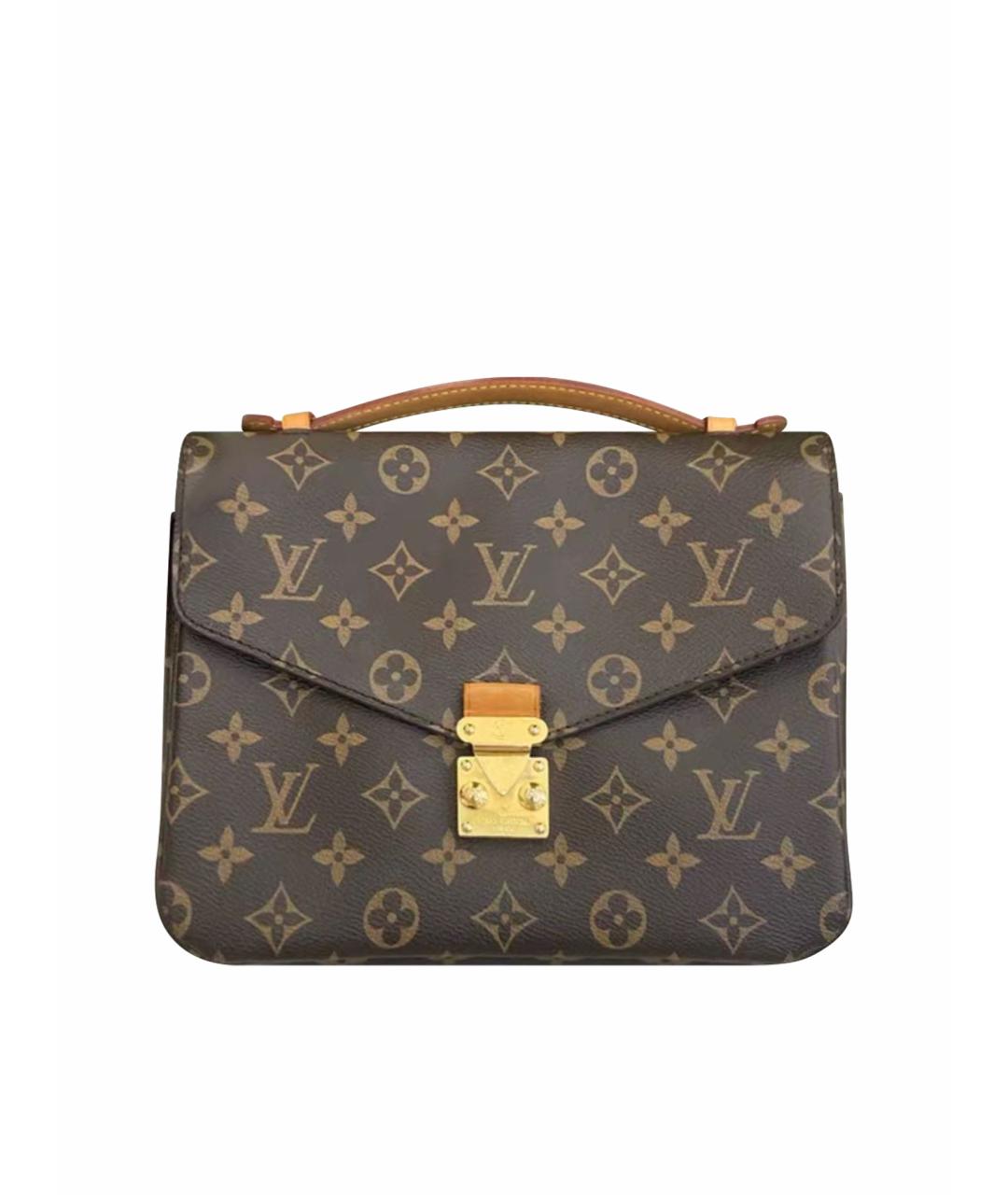 LOUIS VUITTON Коричневая кожаная сумка через плечо, фото 1