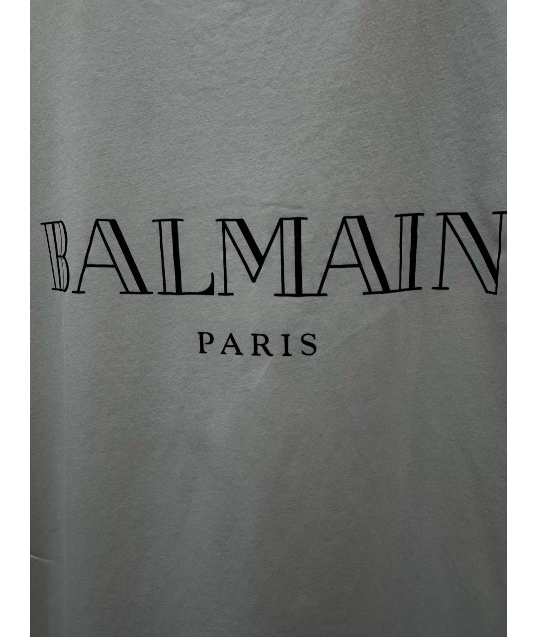 BALMAIN Белая хлопковая футболка, фото 4