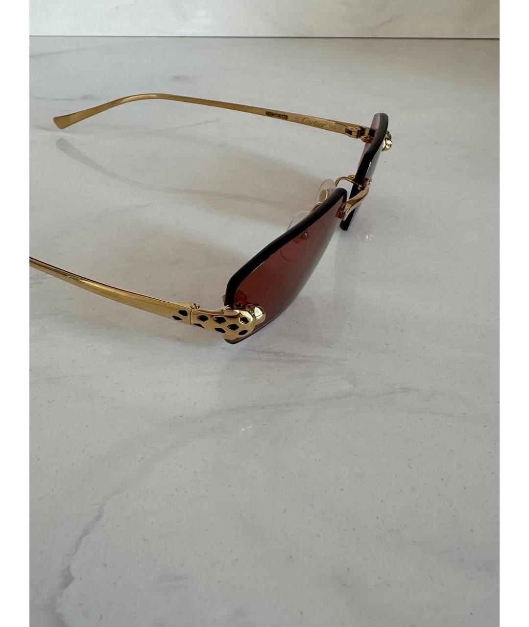 CARTIER Золотые солнцезащитные очки, фото 3
