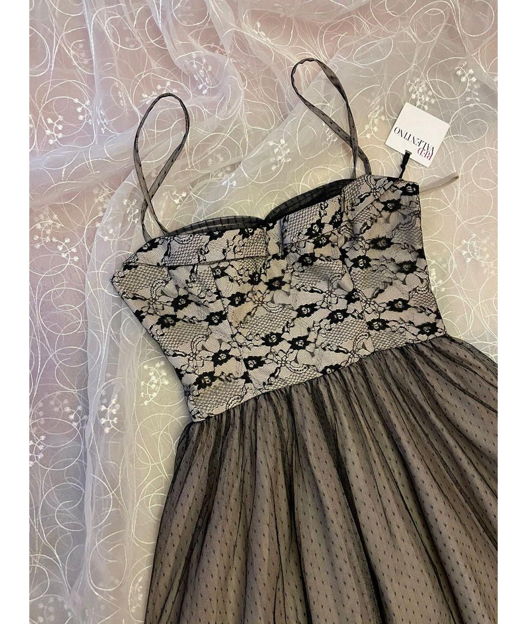 RED VALENTINO Бежевое полиэстеровое вечернее платье, фото 3