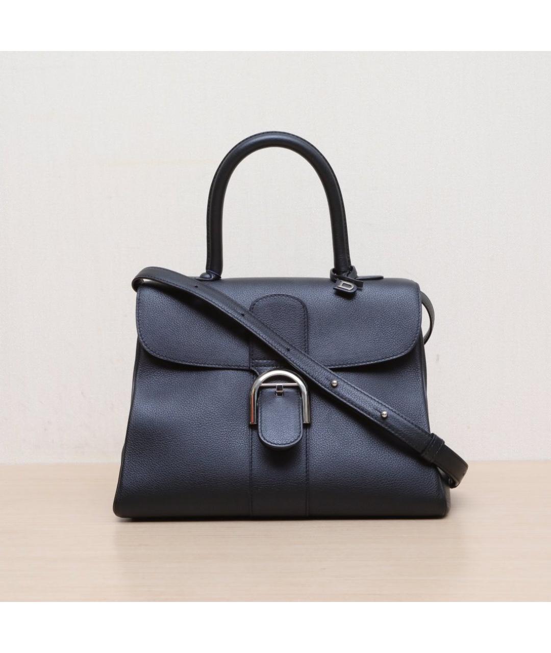 DELVAUX Черная кожаная сумка через плечо, фото 2