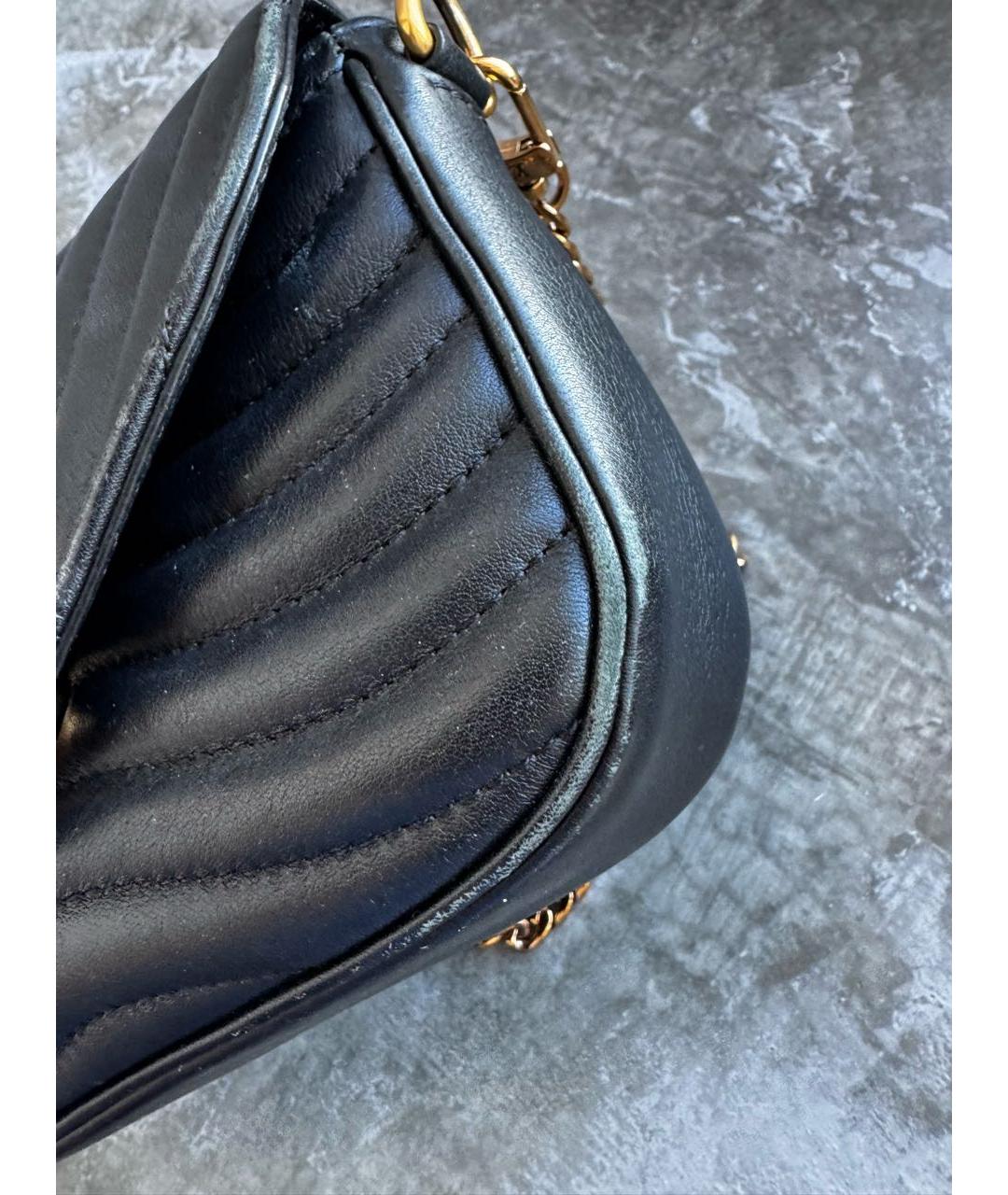 LOUIS VUITTON Черная кожаная сумка через плечо, фото 7