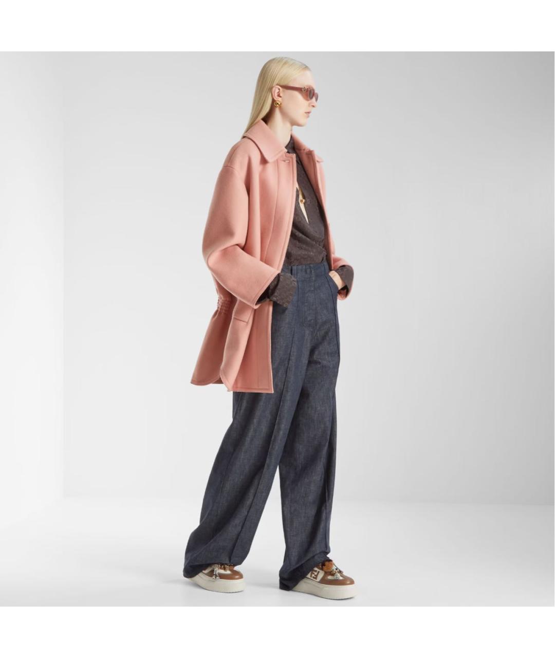 FENDI Коричневая шелковая рубашка, фото 4