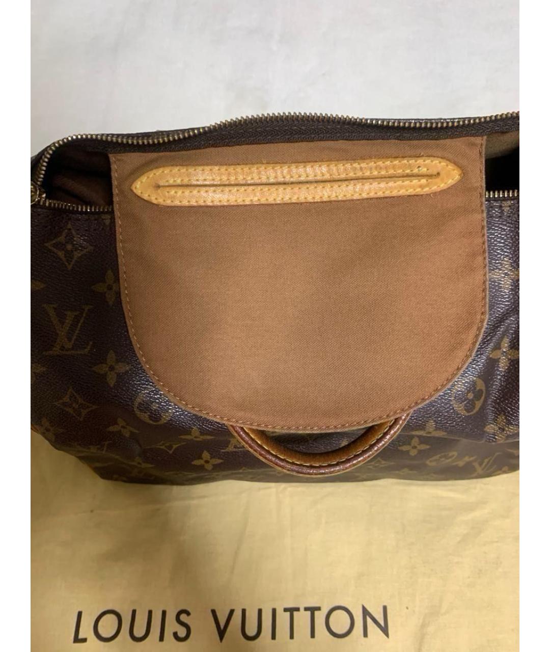 LOUIS VUITTON Коричневая кожаная сумка с короткими ручками, фото 2