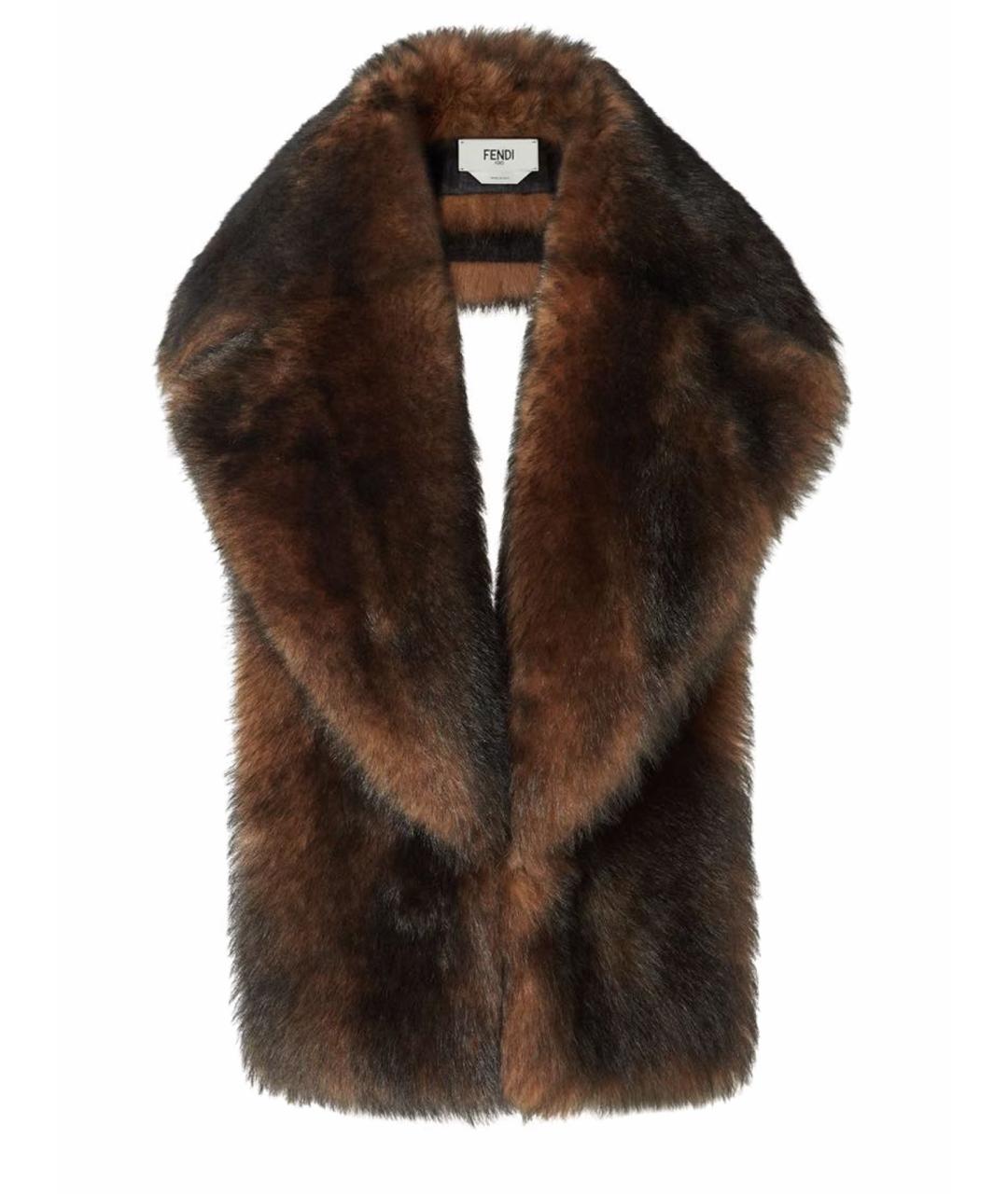 FENDI Коричневый воротник, фото 1