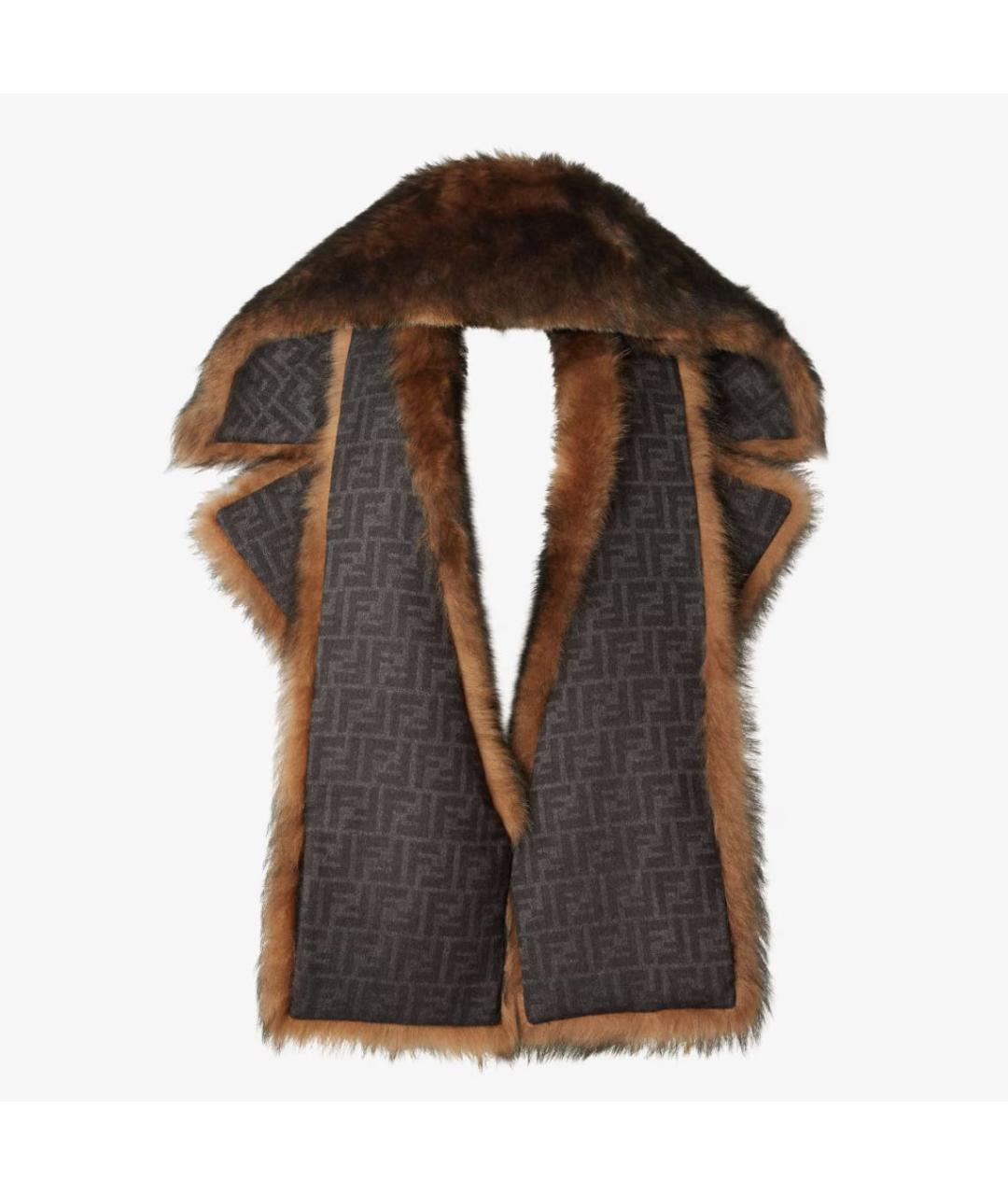 FENDI Коричневый воротник, фото 2