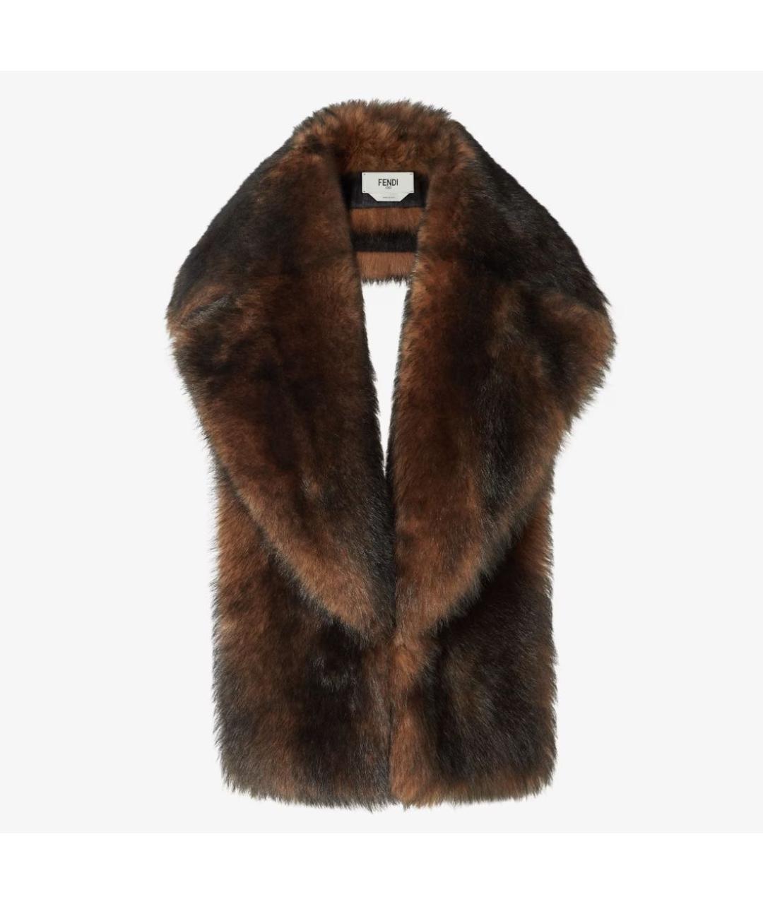 FENDI Коричневый воротник, фото 4