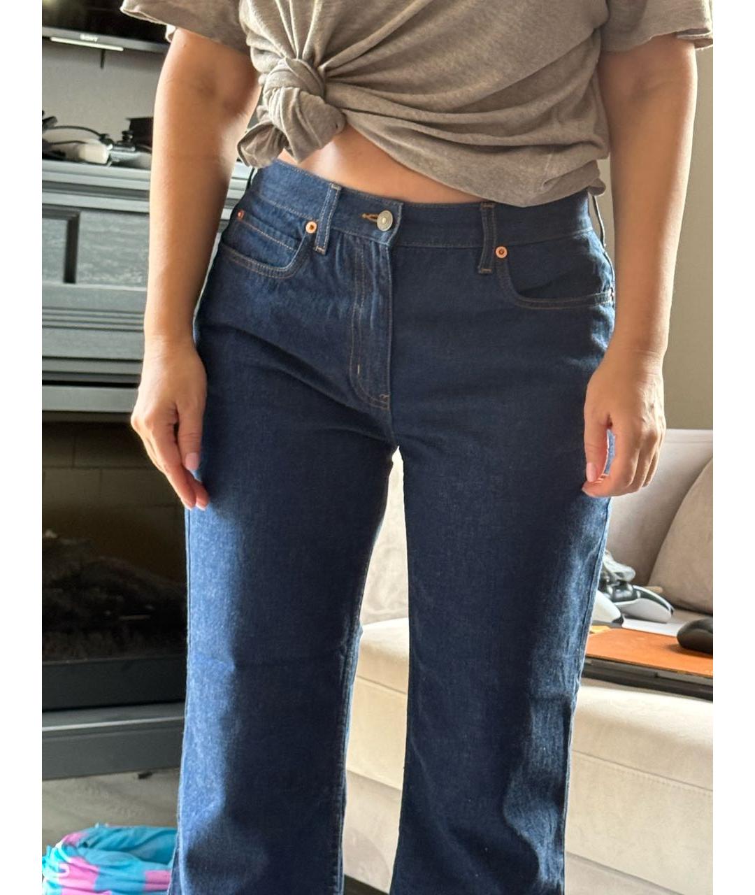 GUCCI Синие хлопковые джинсы клеш, фото 8