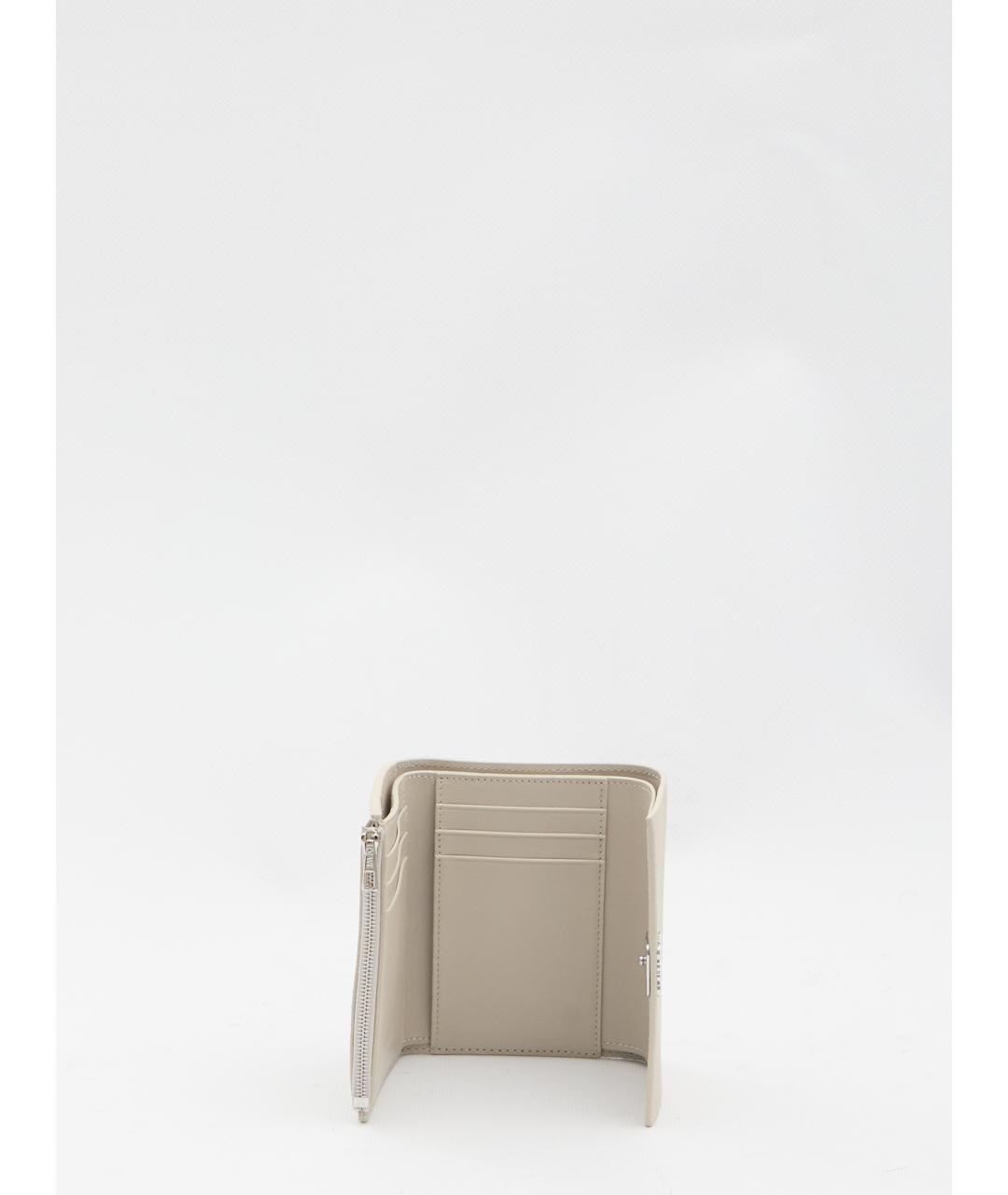 LOEWE Бежевый кожаный кошелек, фото 4