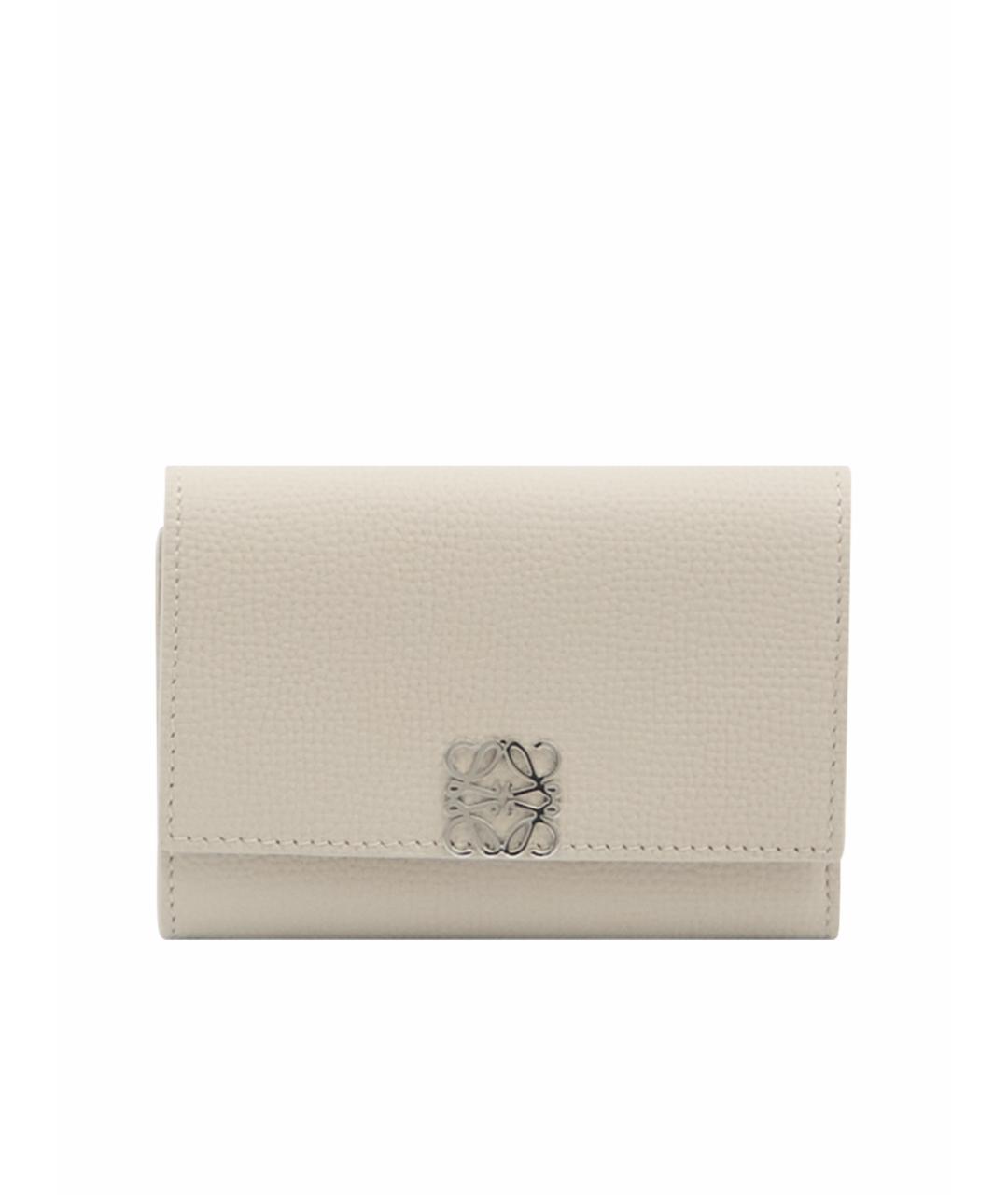 LOEWE Бежевый кожаный кошелек, фото 1