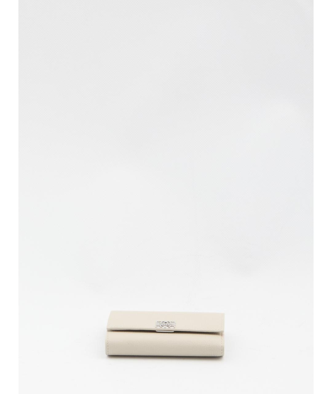 LOEWE Бежевый кожаный кошелек, фото 3