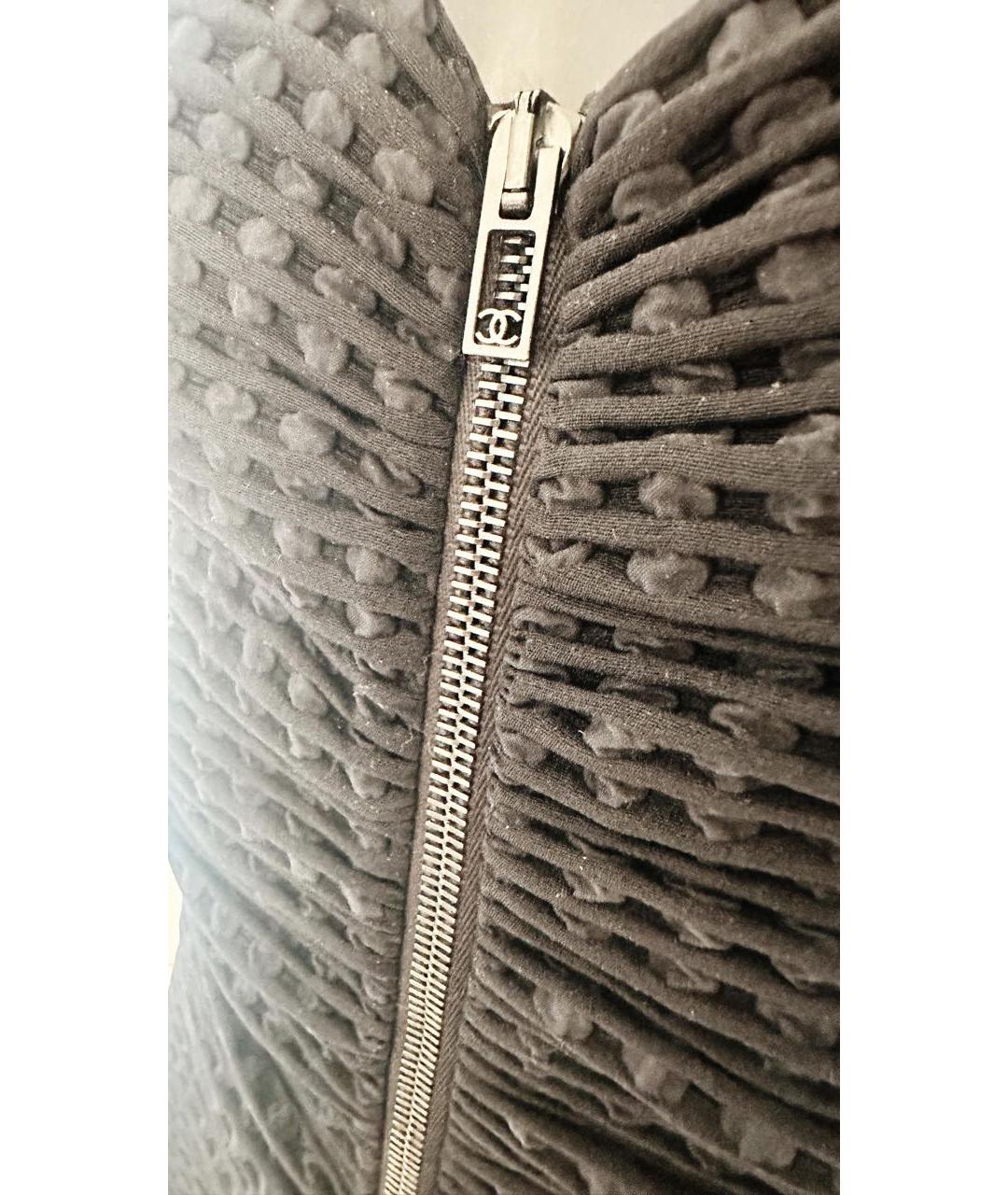 CHANEL Черное полиамидовое коктейльное платье, фото 3
