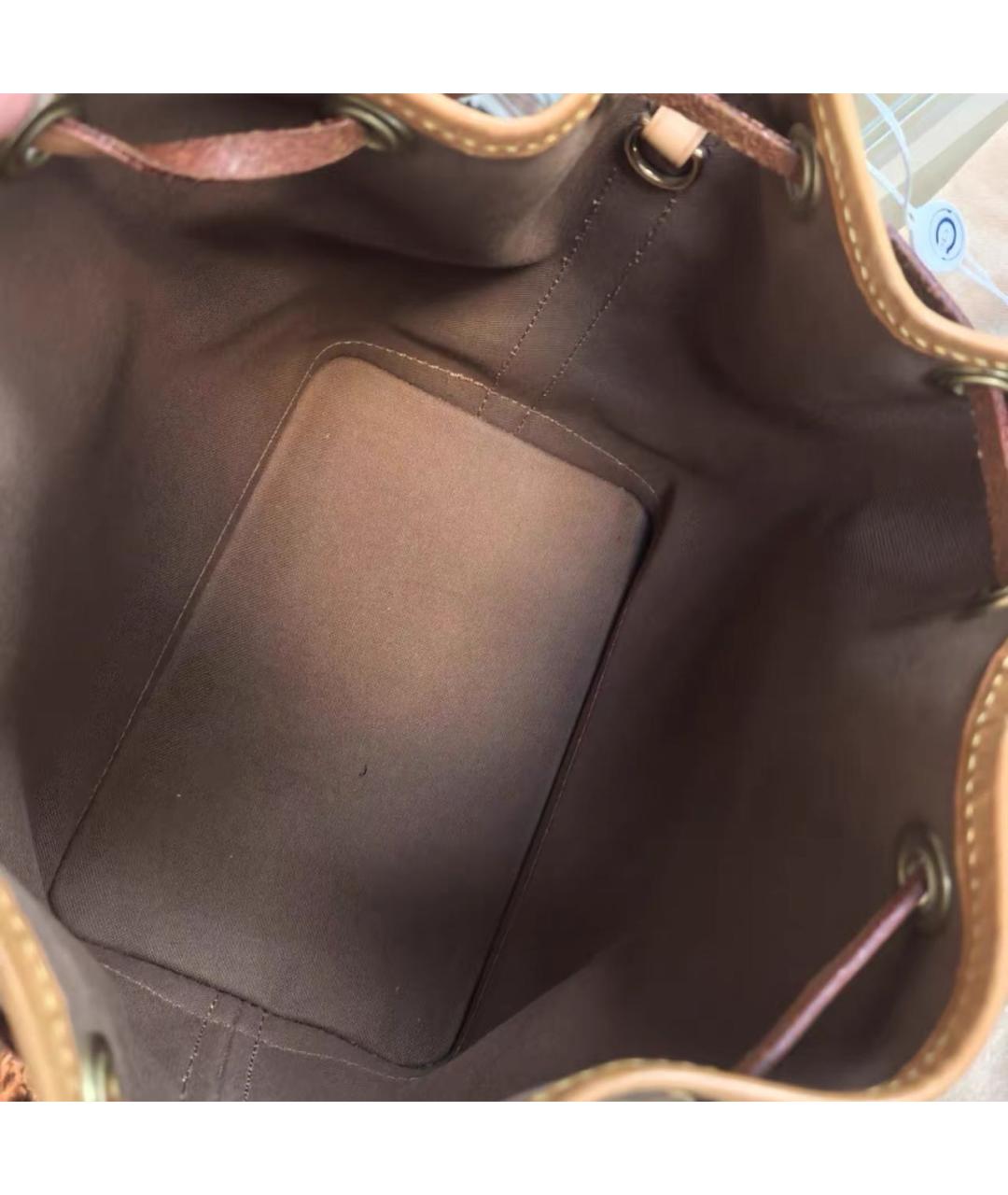 LOUIS VUITTON Коричневая кожаная сумка через плечо, фото 5