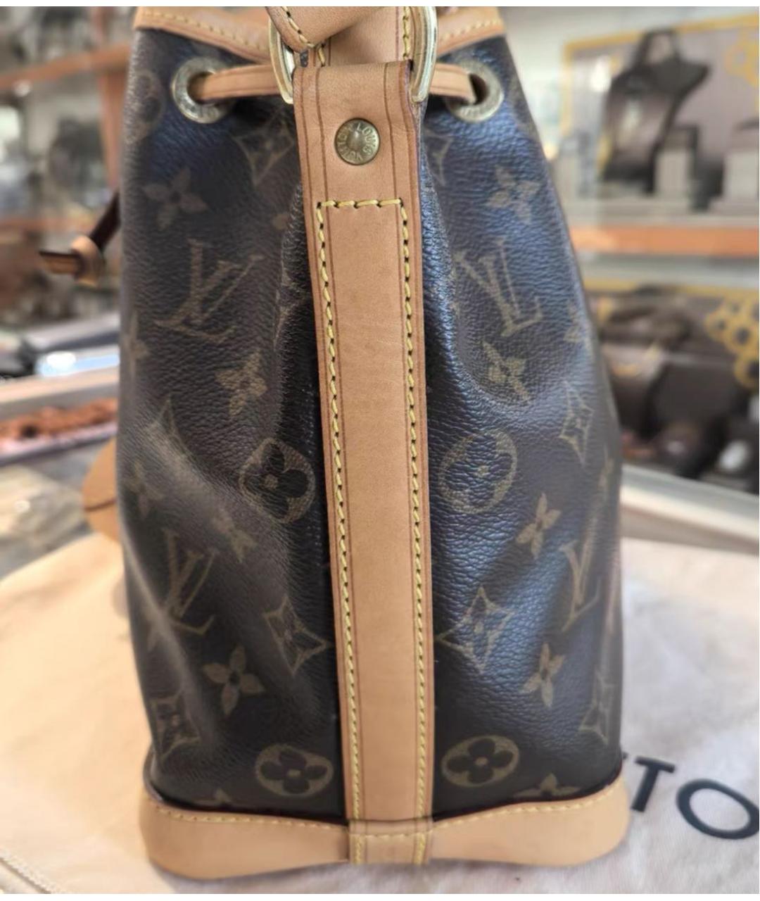 LOUIS VUITTON Коричневая кожаная сумка через плечо, фото 2