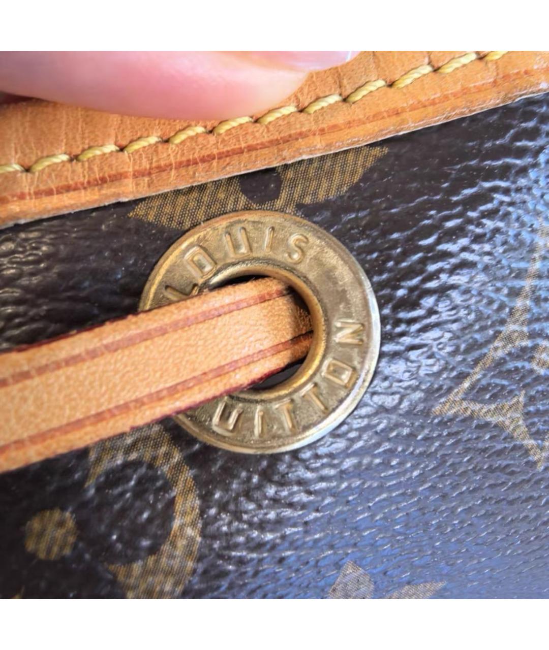 LOUIS VUITTON Коричневая кожаная сумка через плечо, фото 4
