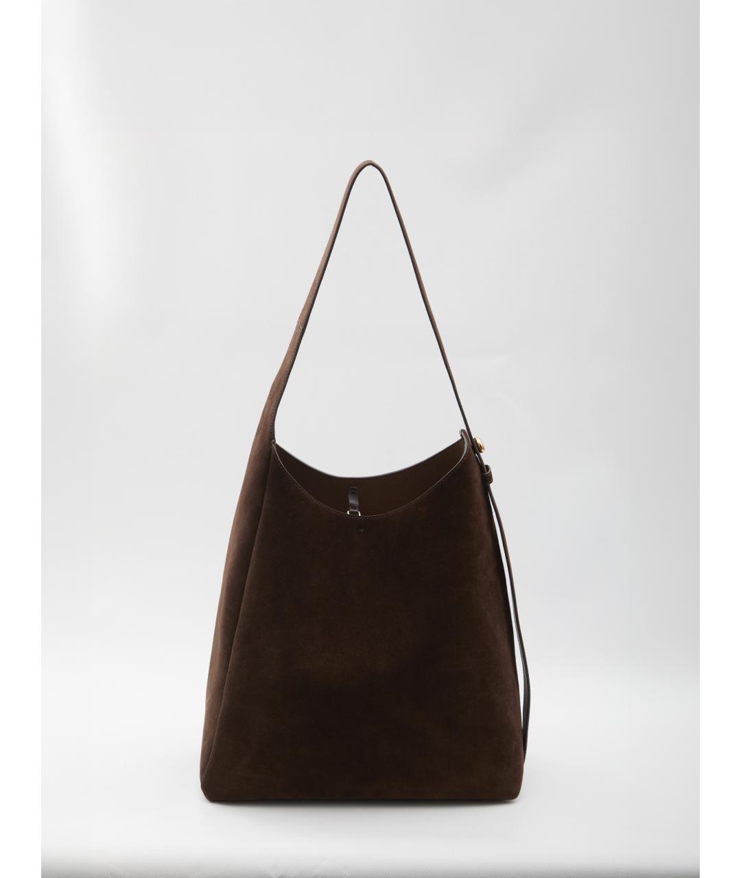 TORY BURCH Коричневая замшевая сумка через плечо, фото 5