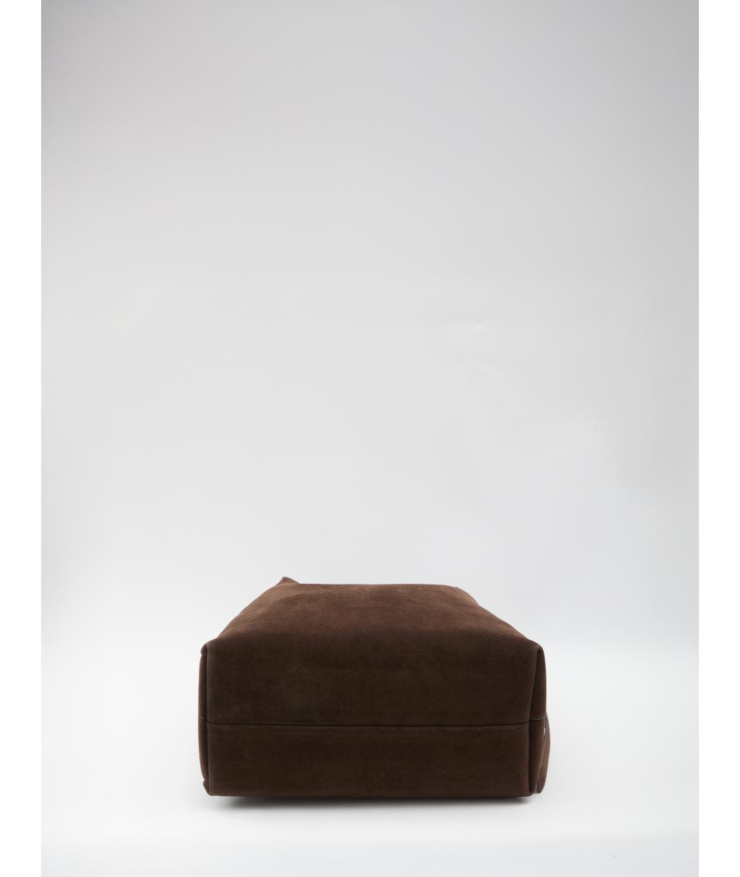 TORY BURCH Коричневая замшевая сумка через плечо, фото 3