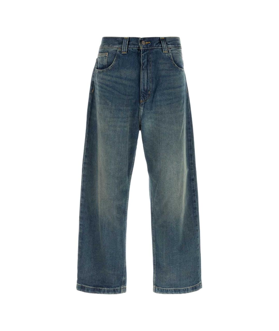 CARHARTT WIP Синие хлопковые прямые джинсы, фото 1