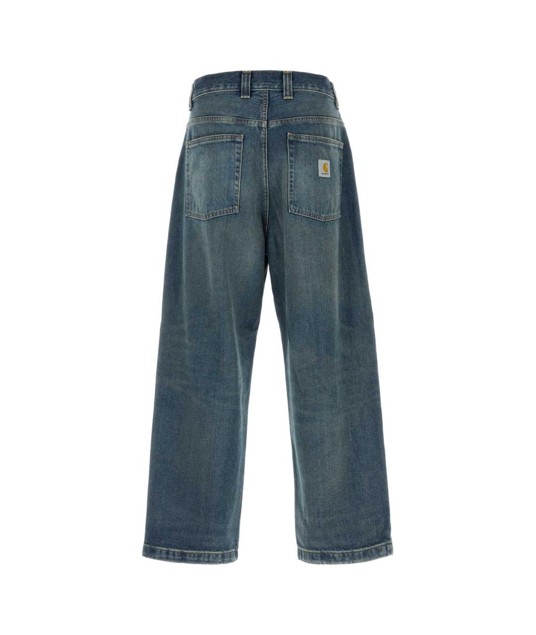 CARHARTT WIP Синие хлопковые прямые джинсы, фото 2
