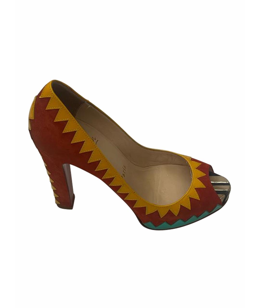 CHRISTIAN LOUBOUTIN Мульти босоножки из лакированной кожи, фото 5
