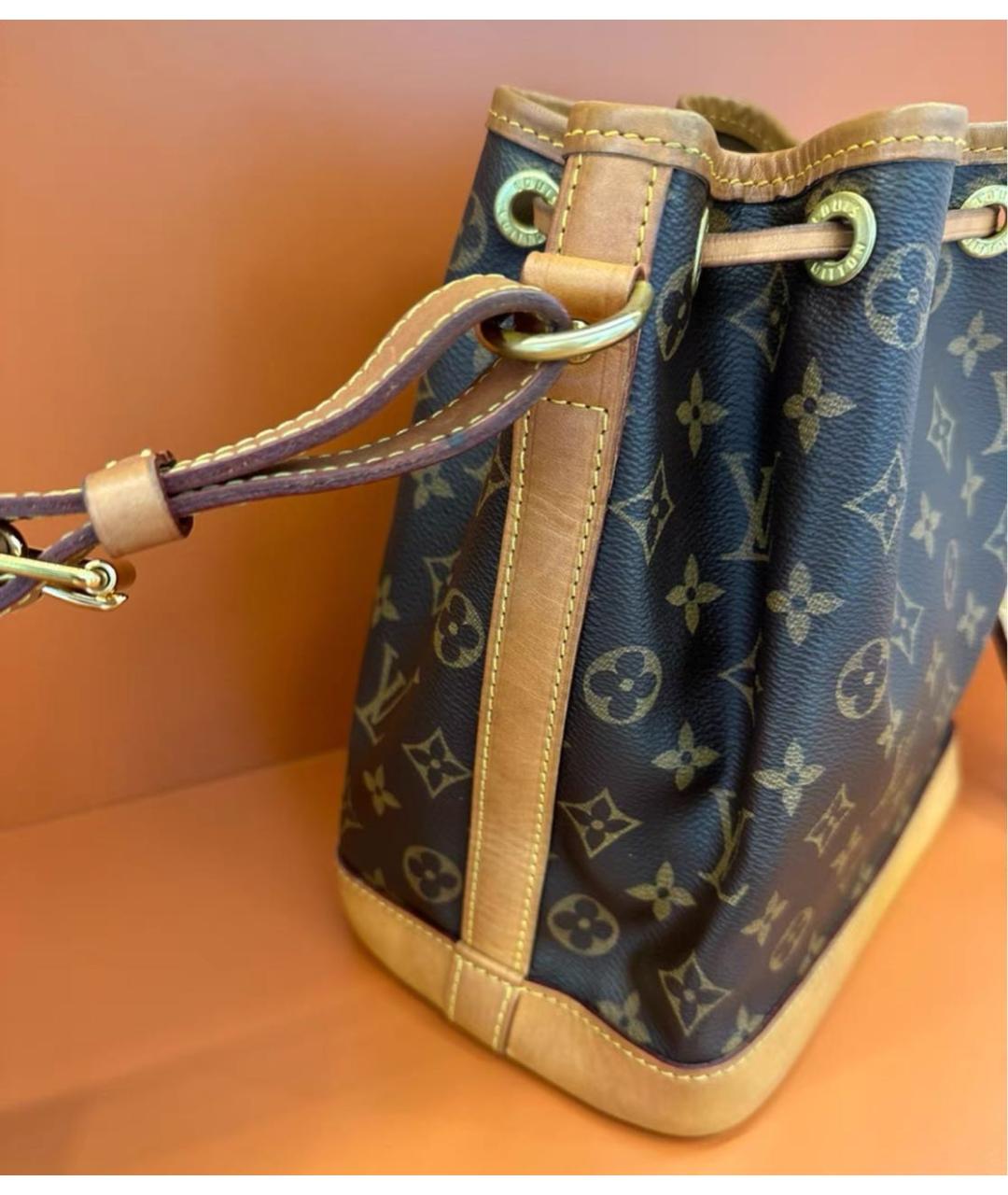 LOUIS VUITTON Коричневая кожаная сумка тоут, фото 3
