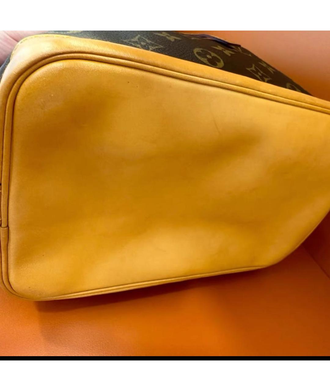 LOUIS VUITTON Коричневая кожаная сумка тоут, фото 5