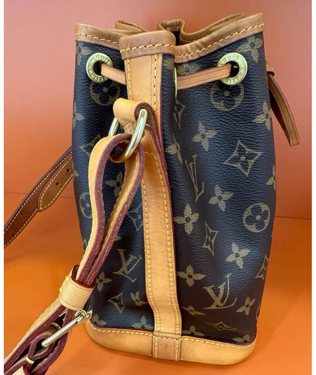 LOUIS VUITTON Коричневая кожаная сумка тоут, фото 4