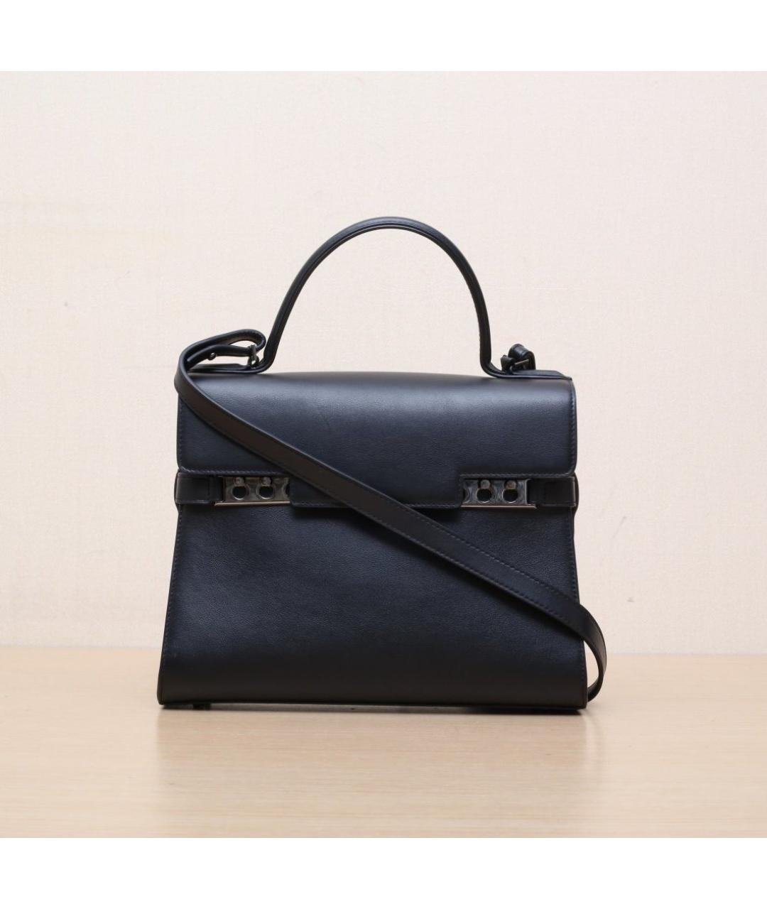 DELVAUX Черная кожаная сумка через плечо, фото 2