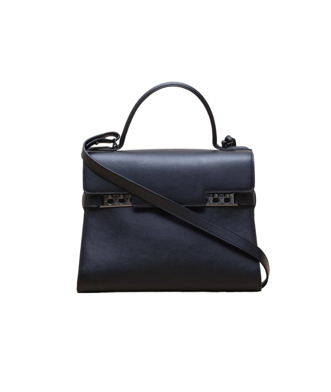 DELVAUX Черная кожаная сумка через плечо, фото 1