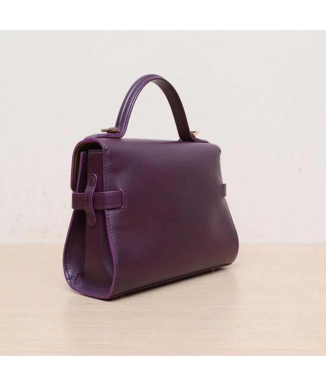 DELVAUX Фиолетовая кожаная сумка через плечо, фото 6