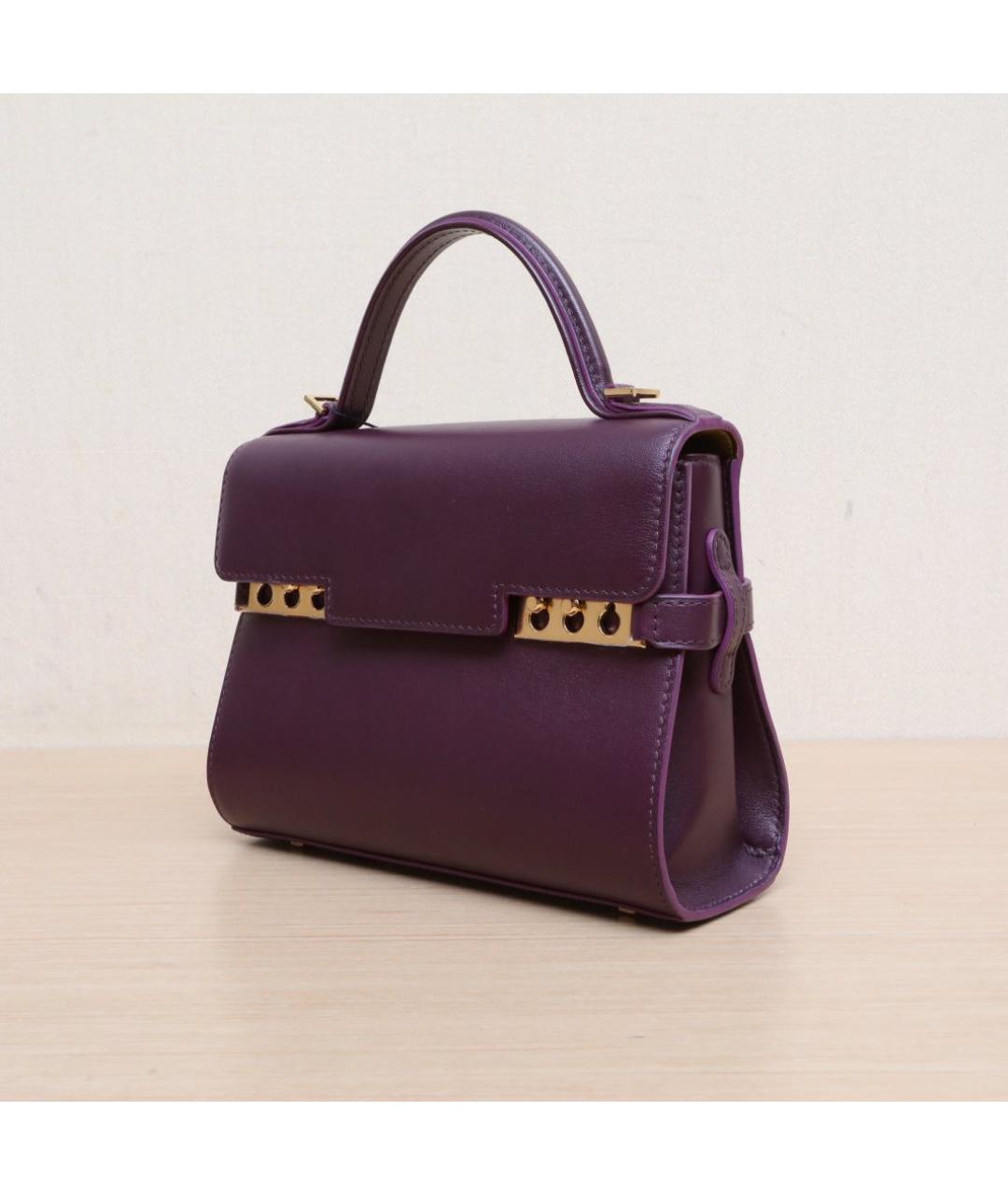 DELVAUX Фиолетовая кожаная сумка через плечо, фото 4