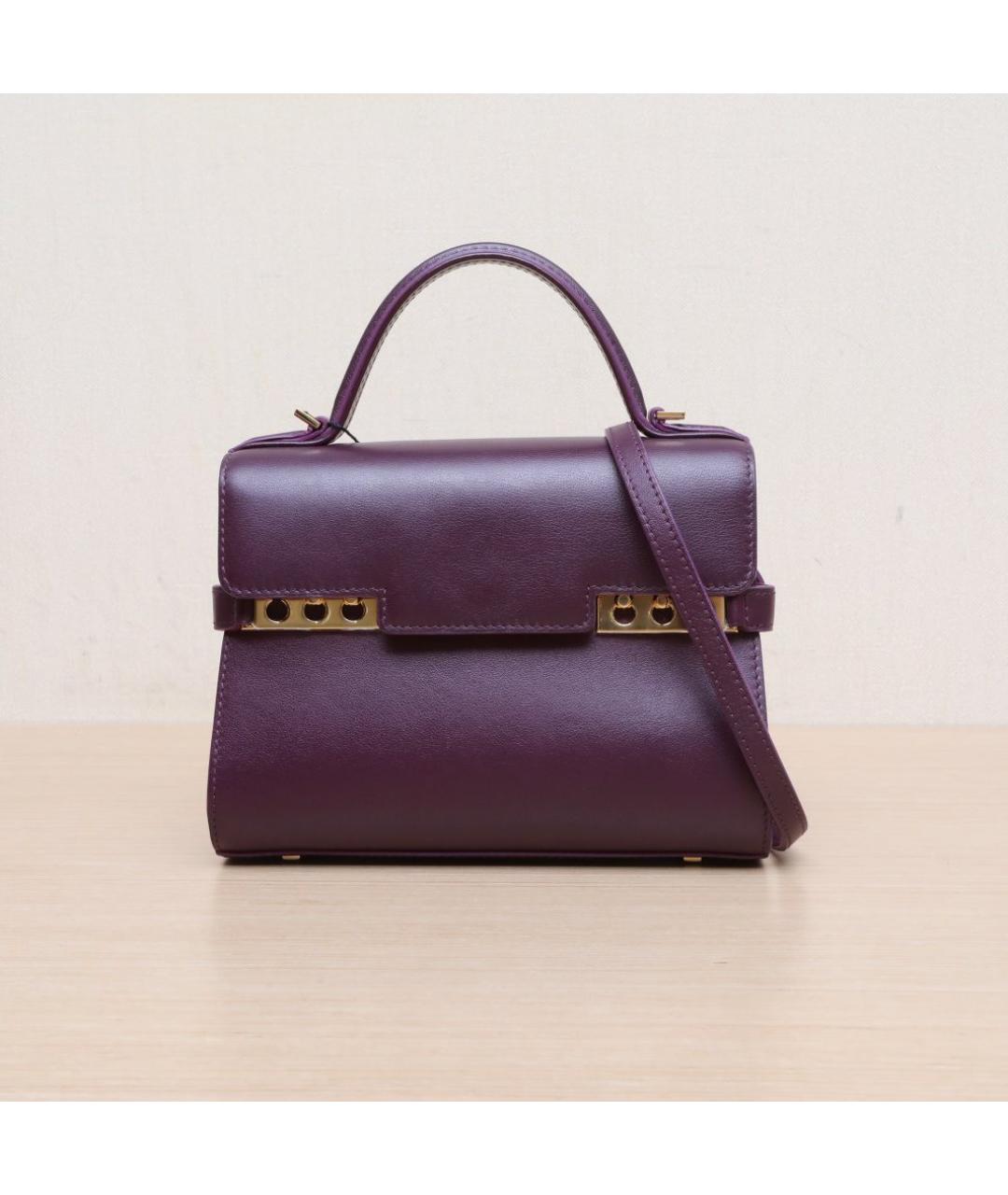 DELVAUX Фиолетовая кожаная сумка через плечо, фото 2