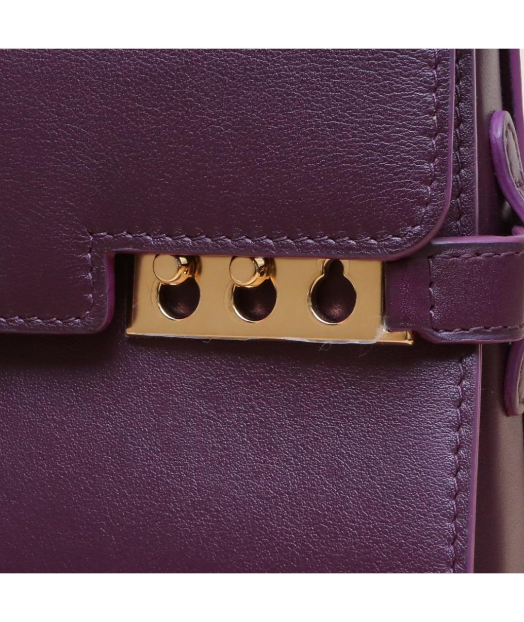 DELVAUX Фиолетовая кожаная сумка через плечо, фото 8